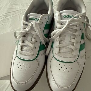 Adidas Women's Classic White and Green Sneakers